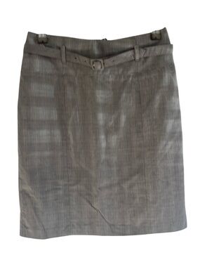 H & M Classic Gray  Pencil Skirt with Belt